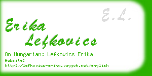 erika lefkovics business card